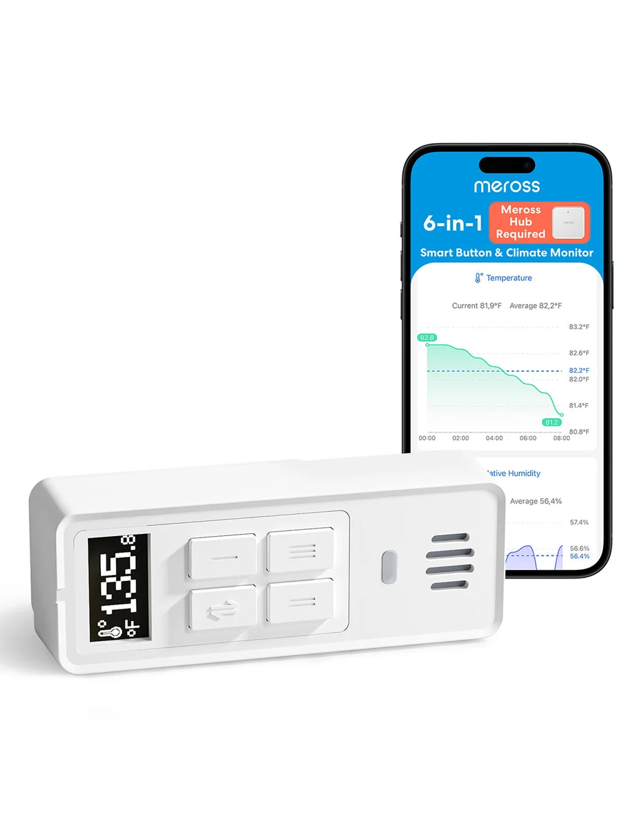 Meross MS700 Smart Button mit Umweltmonitor