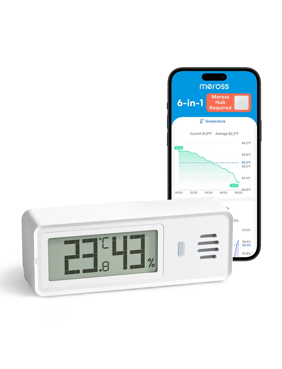 Meross MS120 Smartes Hygrometer und Thermometer mit Display
