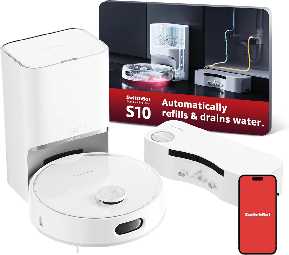 SwitchBot S10 Saug- und Wischroboter mit Wasserstation