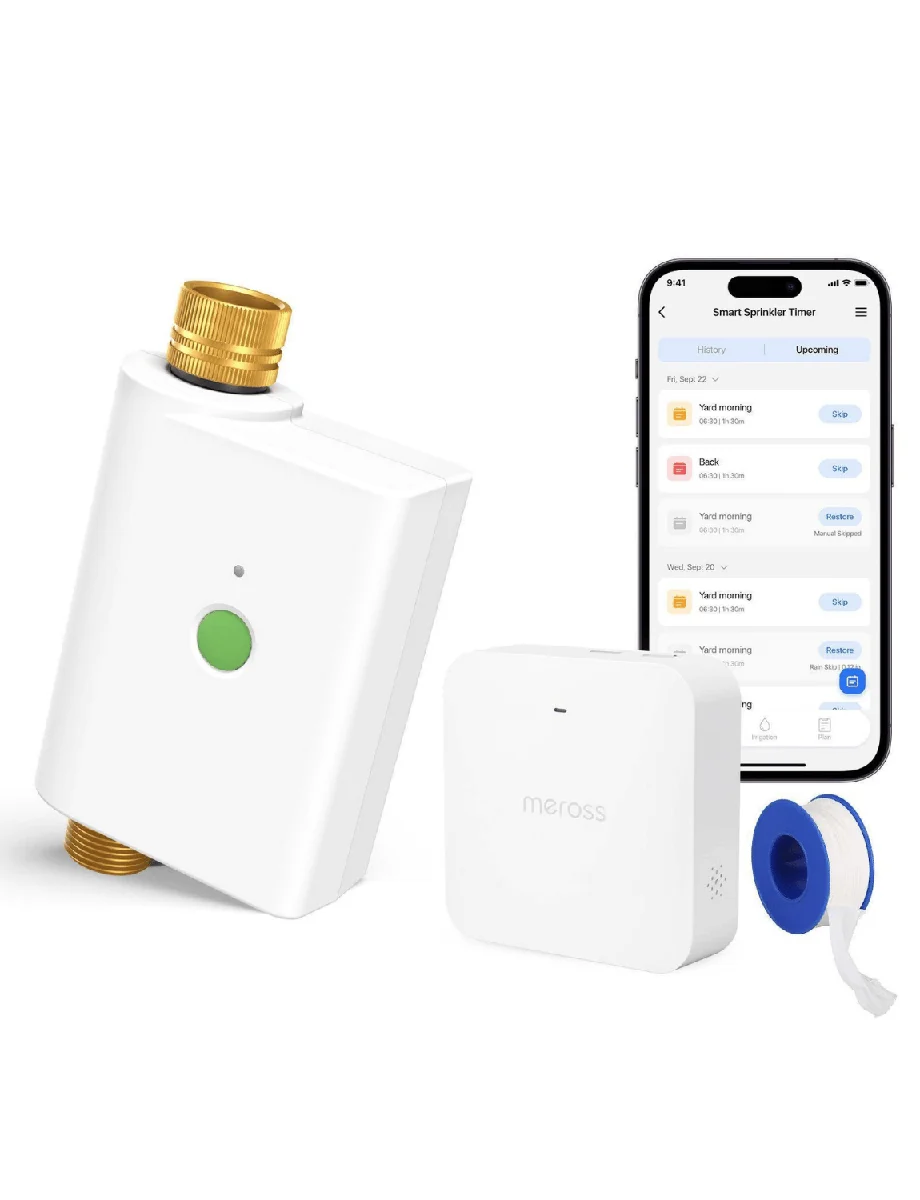 Meross Smart Sprinkler Timer Kit MST100HHK – Bewässerungssteuerung für Außenhähne