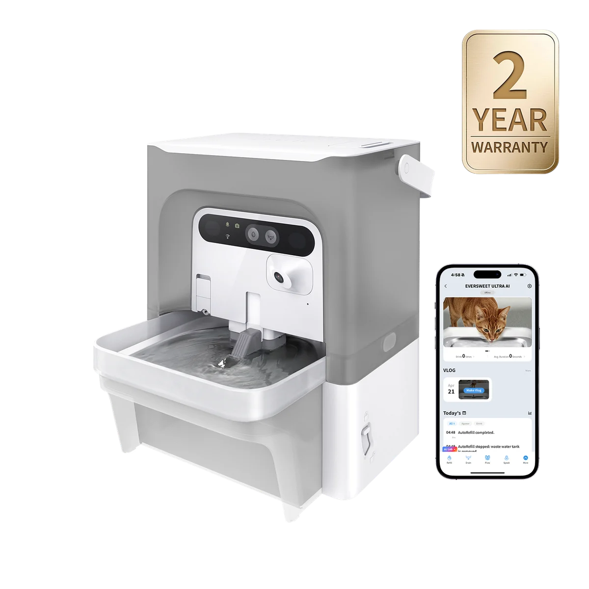 PETKIT EverSweet Ultra with Camera Pet Water Fountain – Trinkbrunnen mit Kamera