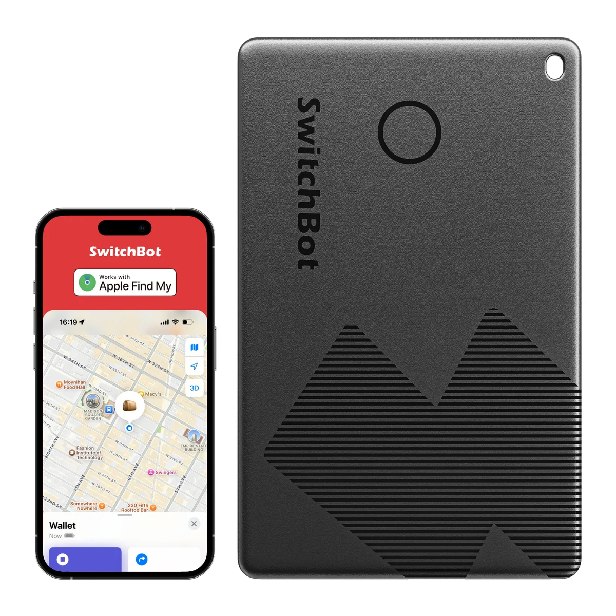SwitchBot Wallet Finder Card – dünne Ortungskarte für Geldbörse und Gepäck